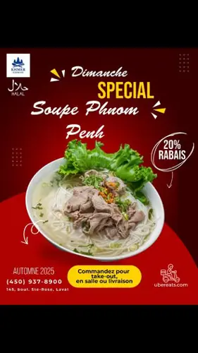 Image promotion Khmer Express - restaurant asiatique halal à Laval