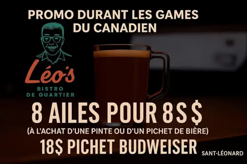 Image promotion Léo's Taproom (Resto-Bar à jeux)