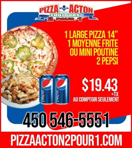Image promotion Pizza Acton 2 pour 1 Inc