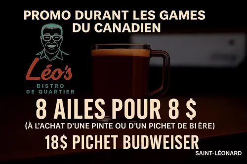 Image promotion Léo's Taproom (Resto-Bar à jeux)
