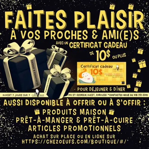 Image promotion Chez Oeufs Restaurant Déjeuners et Dîners