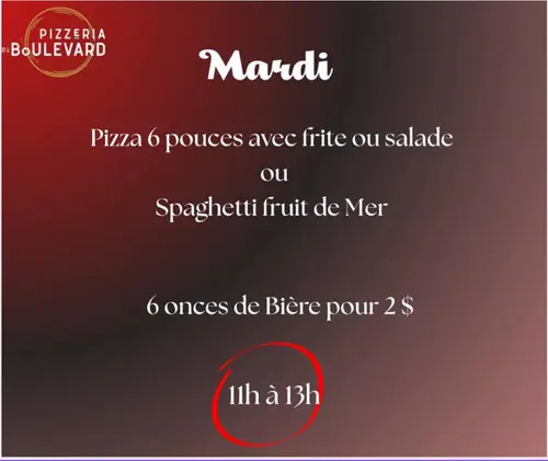 Image promotion Pizzeria Du Boulevard