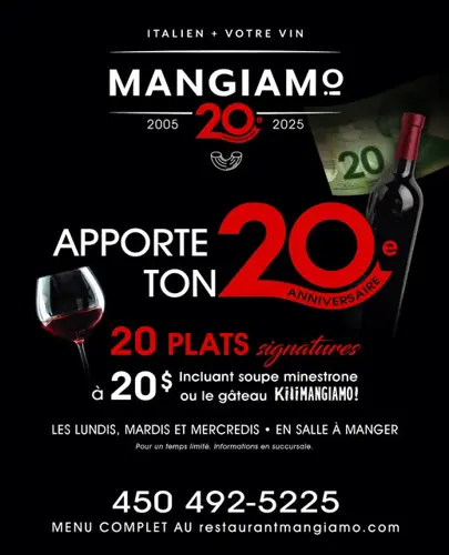 Image promotion Restaurant Mangiamo Terrebonne