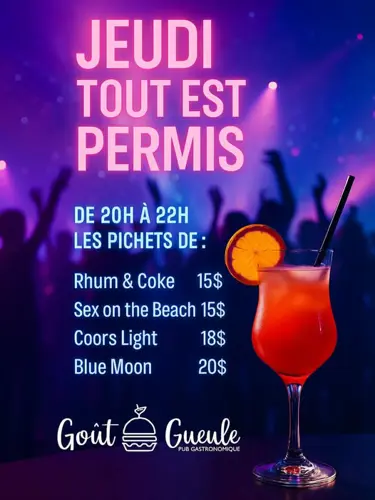 Image promotion Pub Goût Gueule