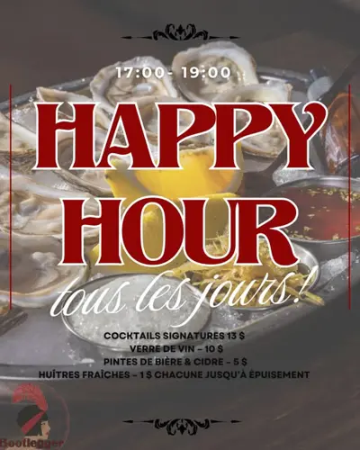 Image promotion Bootlegger Cocktail Bar & Cuisine Montréal