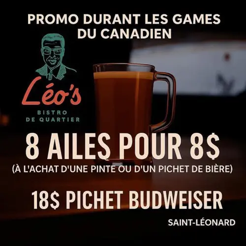 Image promotion Léo's Taproom (Resto-Bar à jeux)