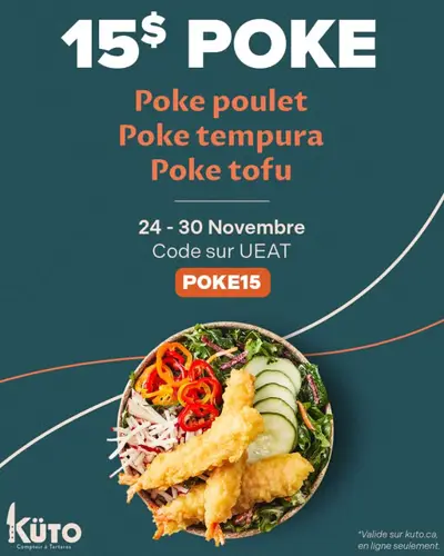 Image promotion Küto - Comptoir à Tartares L'Île-Perrot