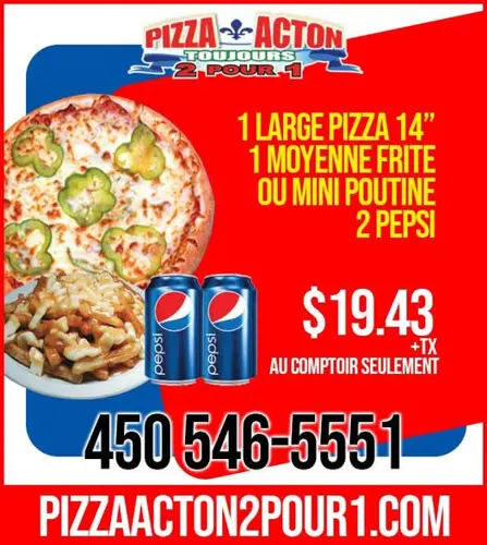 Image promotion Pizza Acton 2 pour 1 Inc
