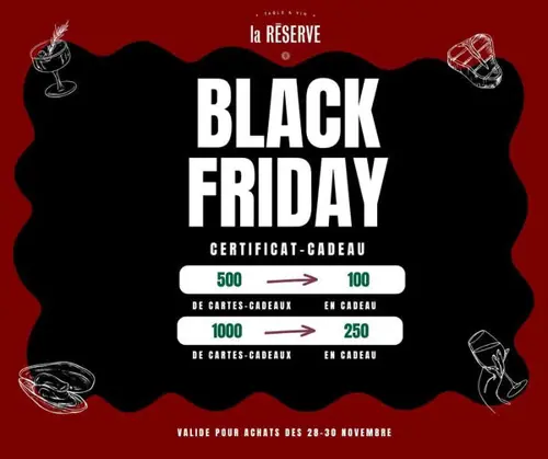 Image promotion Restaurant La Réserve table et vin