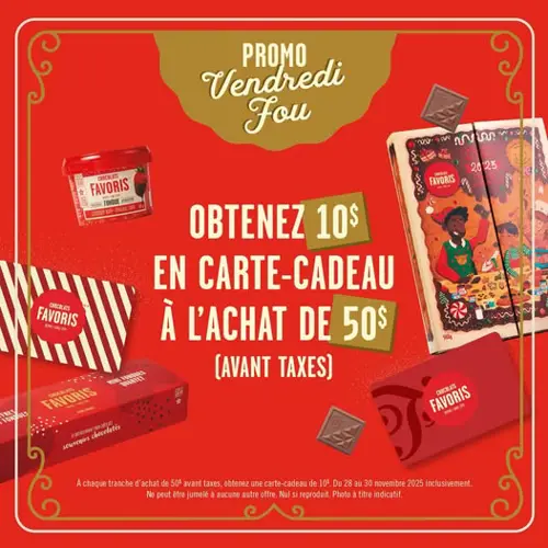 Image promotion Chocolats Favoris