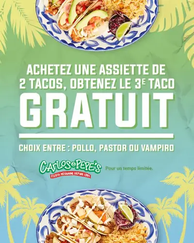 Image promotion Carlos & Pepe's - Blainville