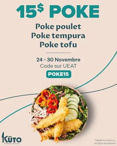 Image promotion Küto - Comptoir à Tartares Saint-Hyacinthe