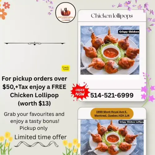 Image promotion Mont Everest Masala Restaurant Indien