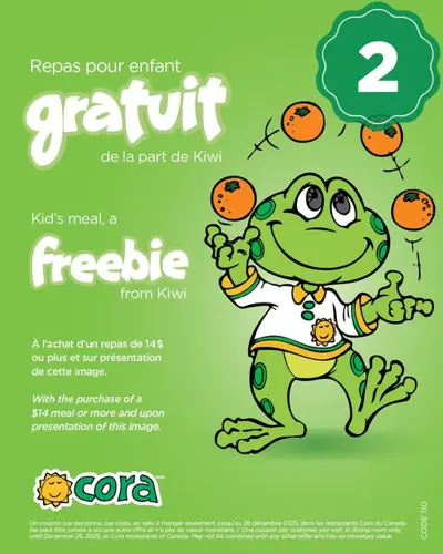 Image promotion Cora déjeuners Greenfield park