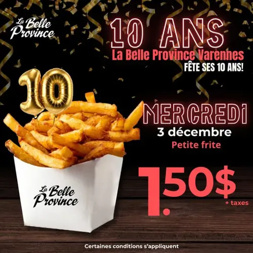 Image promotion Restaurant La Belle Province