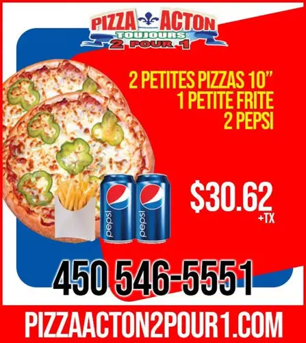 Image promotion Pizza Acton 2 pour 1 Inc