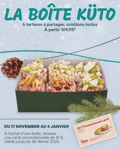 Image promotion Küto - Comptoir à Tartares Sainte-Catherine