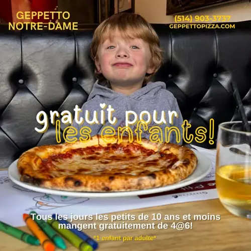 Image promotion Pizzeria Geppetto Beaubien