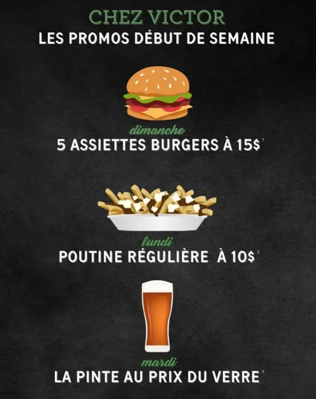 Image promotion Chez Victor Lévis