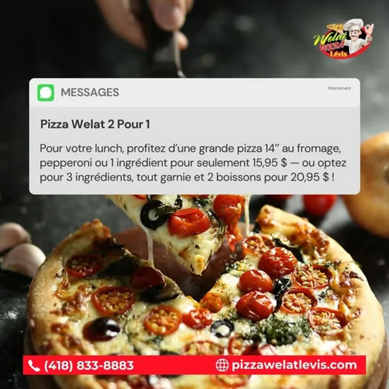 Image promotion Pizza Welat 2 Pour 1