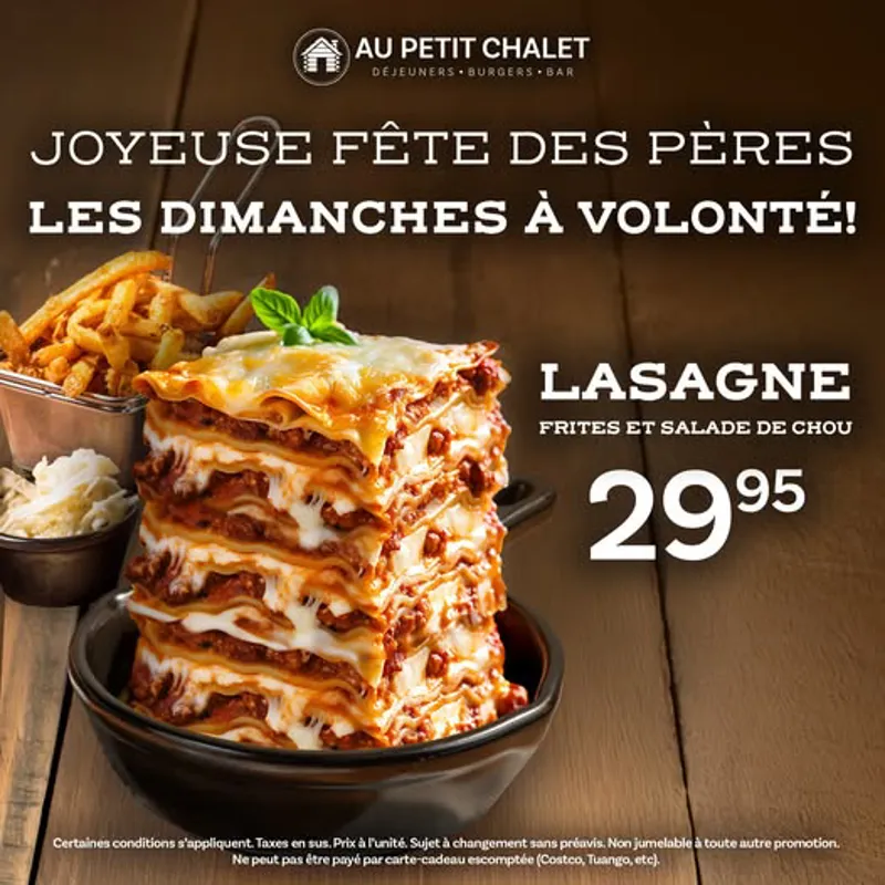 Image promotion Restaurant Au Petit Chalet