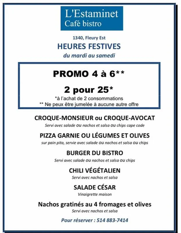 Image promotion L'Estaminet