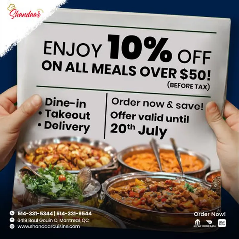 Image promotion Shandaar Cuisine