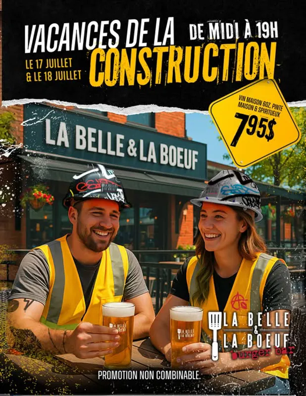 Image promotion La Belle & La Boeuf - Burger Bar - Vaudreuil-Dorion