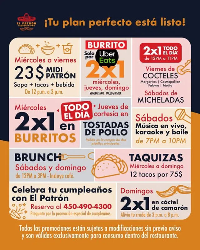 Image promotion El Patrón Taqueria Bar