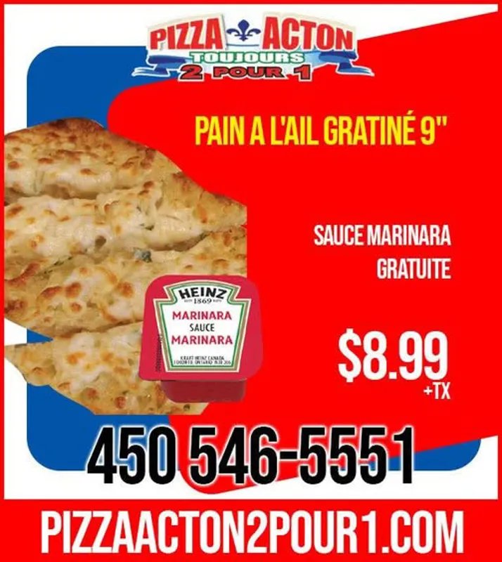 Image promotion Pizza Acton 2 pour 1 Inc