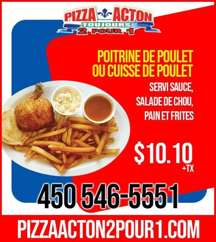Image promotion Pizza Acton 2 pour 1 Inc
