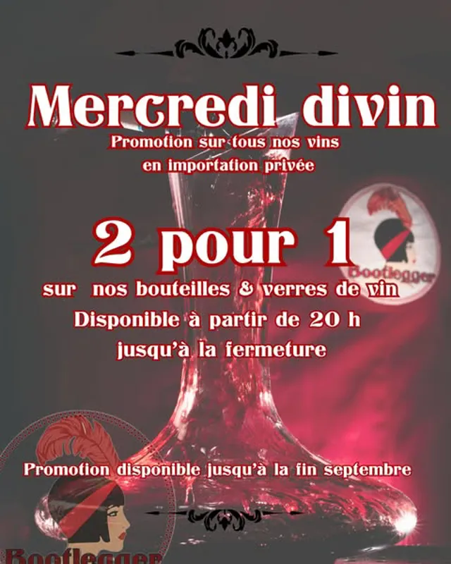 Image promotion Bootlegger Cocktail Bar & Cuisine Montréal