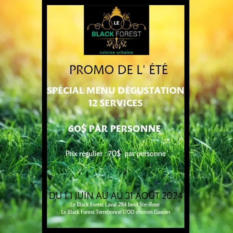 Image promotion Le Black Forest- cuisine urbaine Laval