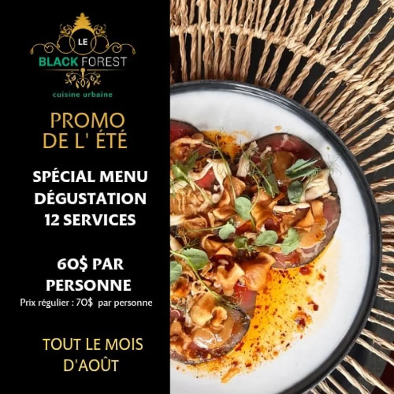 Image promotion Le Black Forest- cuisine urbaine Laval