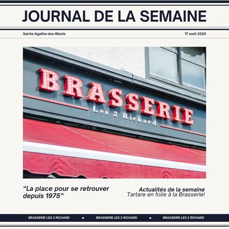 Image promotion Brasserie Les 2 Richard