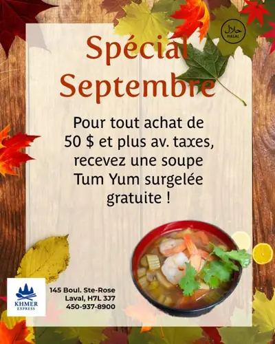 Image promotion Khmer Express - restaurant asiatique à Laval