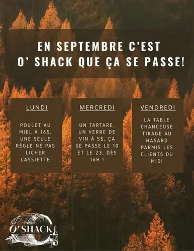 Image promotion Resto O'Shack