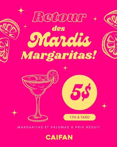 Image promotion Caifan Mtl - Mexican restaurant & cocktail bar