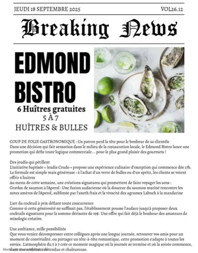 Image promotion Walter Bistro