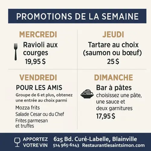 Image promotion Restaurant Le Saint-Simon