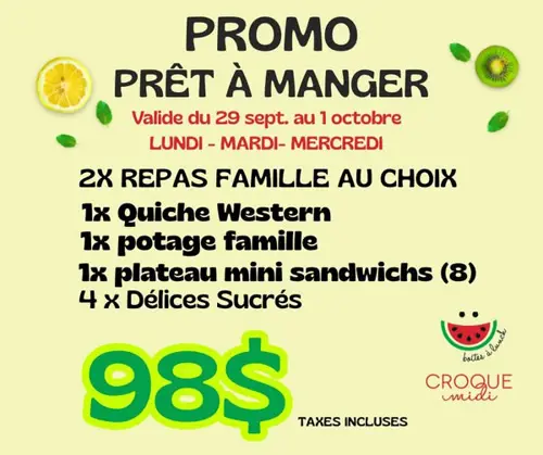 Image promotion Croque Midi Boîtes à Lunch
