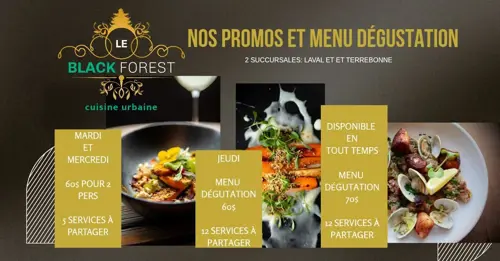 Image promotion Le Black Forest- cuisine urbaine Laval