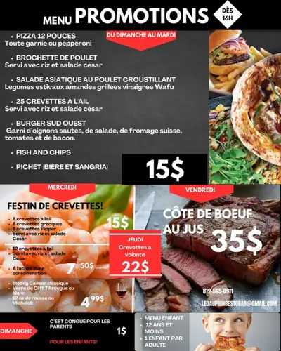 Image promotion Resto Bar Le Dauphin - Sherbrooke