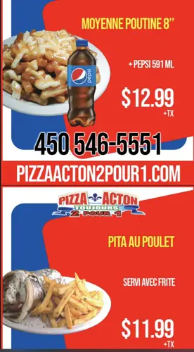 Image promotion Pizza Acton 2 pour 1 Inc