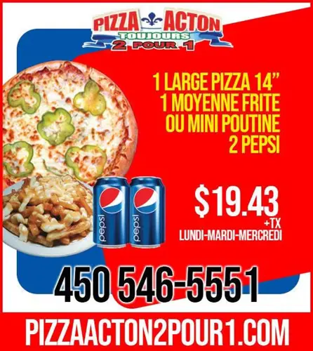 Image promotion Pizza Acton 2 pour 1 Inc