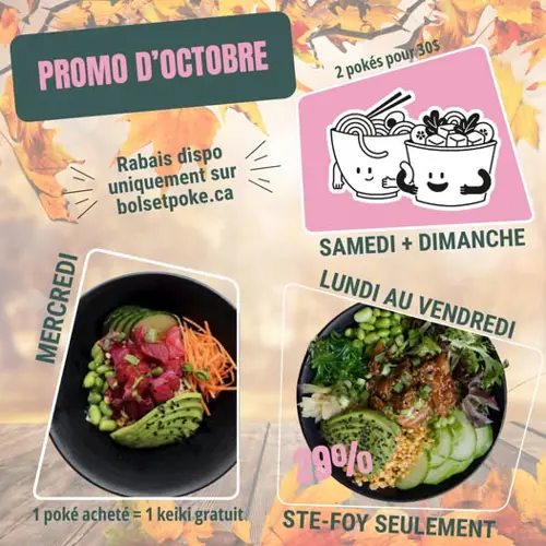 Image promotion Bols et poké Lévis
