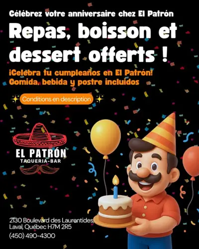 Image promotion El Patrón Taqueria Bar