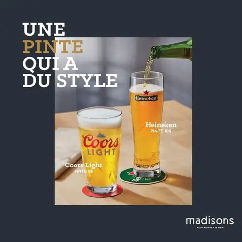 Image promotion Madisons Restaurant & Bar
