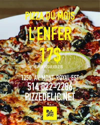 Image promotion Pizzédélic Mont-Royal