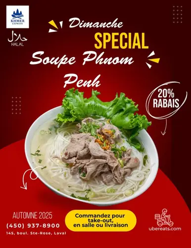 Image promotion Khmer Express - restaurant asiatique à Laval
